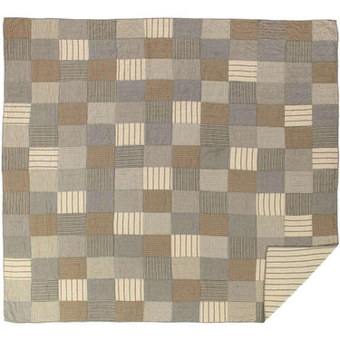 Sawyer Mill Charcoal King Quilt 105Wx95L VHC Brands - The Fox Decor